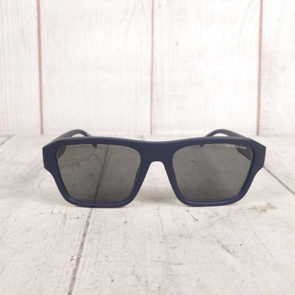 ARMANI Exchange Sunglasses - AX4154SU 837187 - Matte BLUE Grey Men's 56 mm USED - Picture 3 of 13